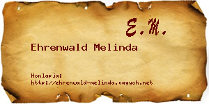 Ehrenwald Melinda névjegykártya
